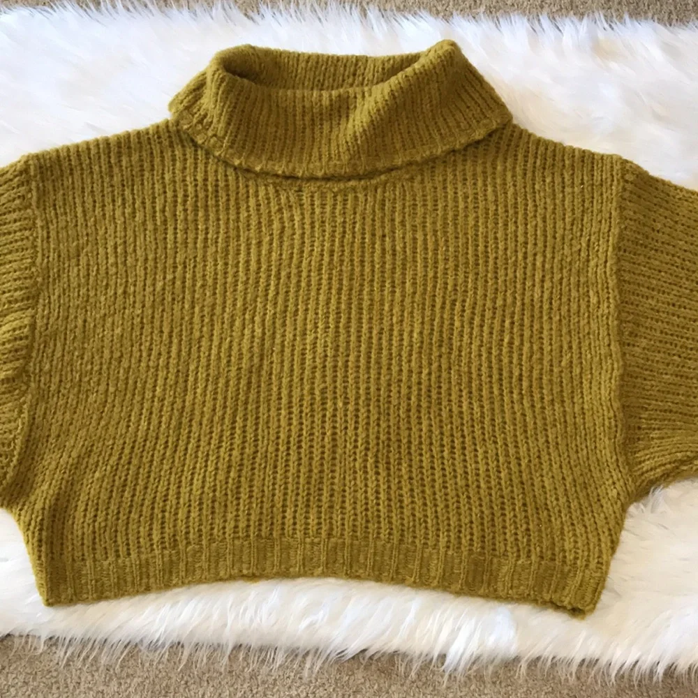 NWT Anthropologie Pilcro Mustard Cowl Neck Sweater - Picture 2 of 13